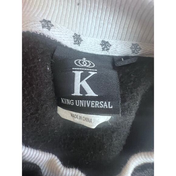 Vintage Embroidered Cardinal Christmas Snowflake Shirt Black King Universal L - Picture 5 of 7